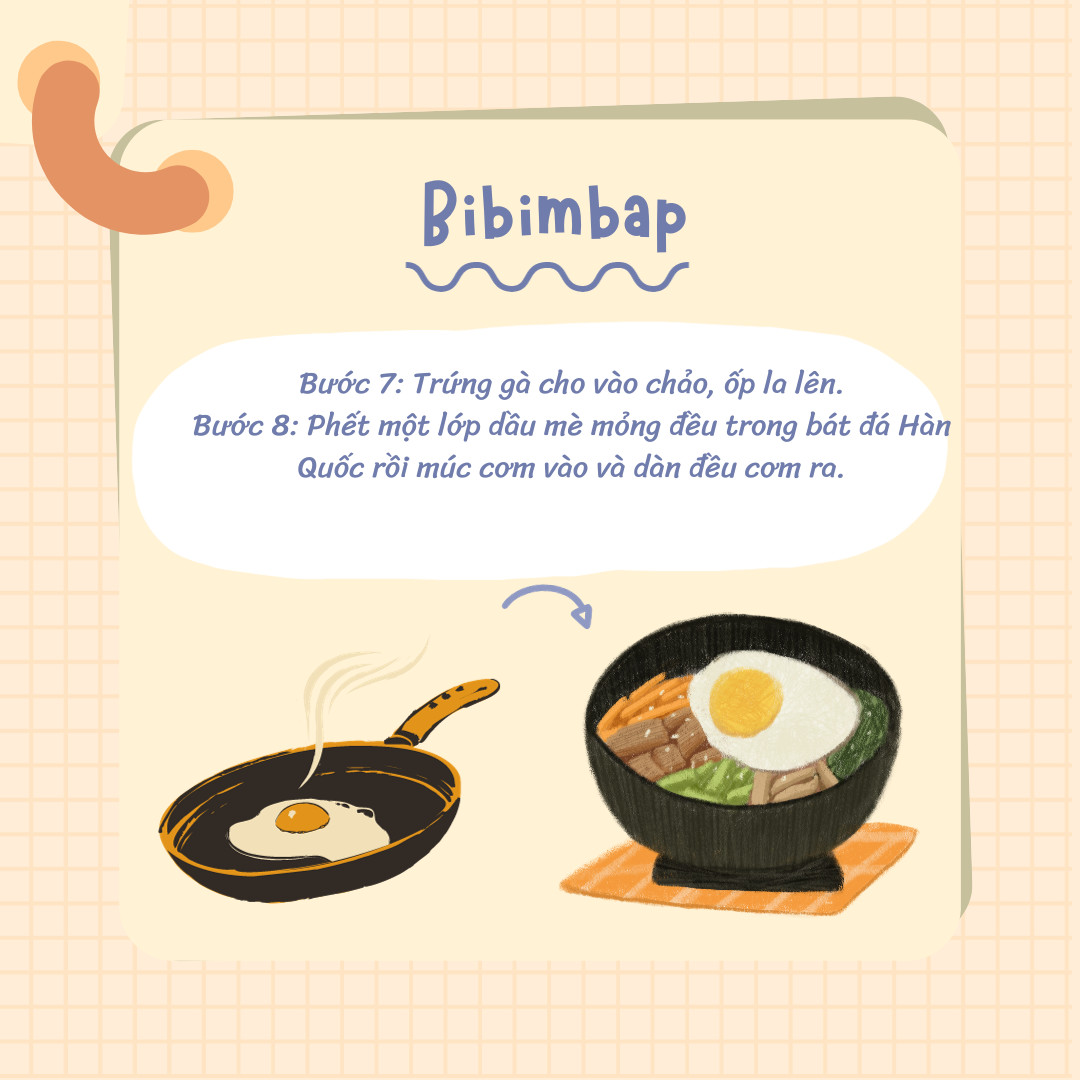 Cơm trộn Bibimbap trước khi trộn