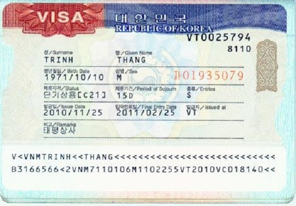 Dịch vụ làm visa Hàn Quốc