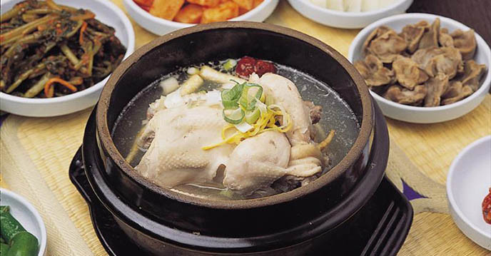 Gà tần sâm (Samgyetang):