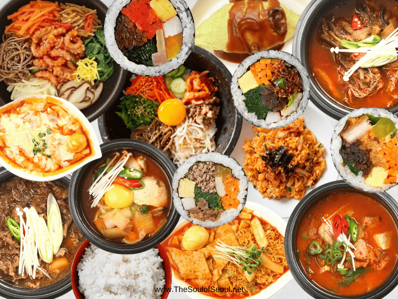 Món ăn Hàn Quốc tại Kimbap Cheonguk, kimbap, bibimbap