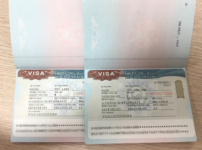 Visa du lịch Hàn Quốc C-3